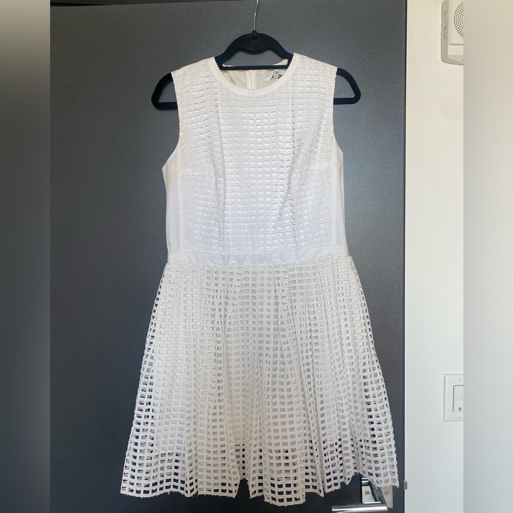 Carven white cotton cutout mini dress